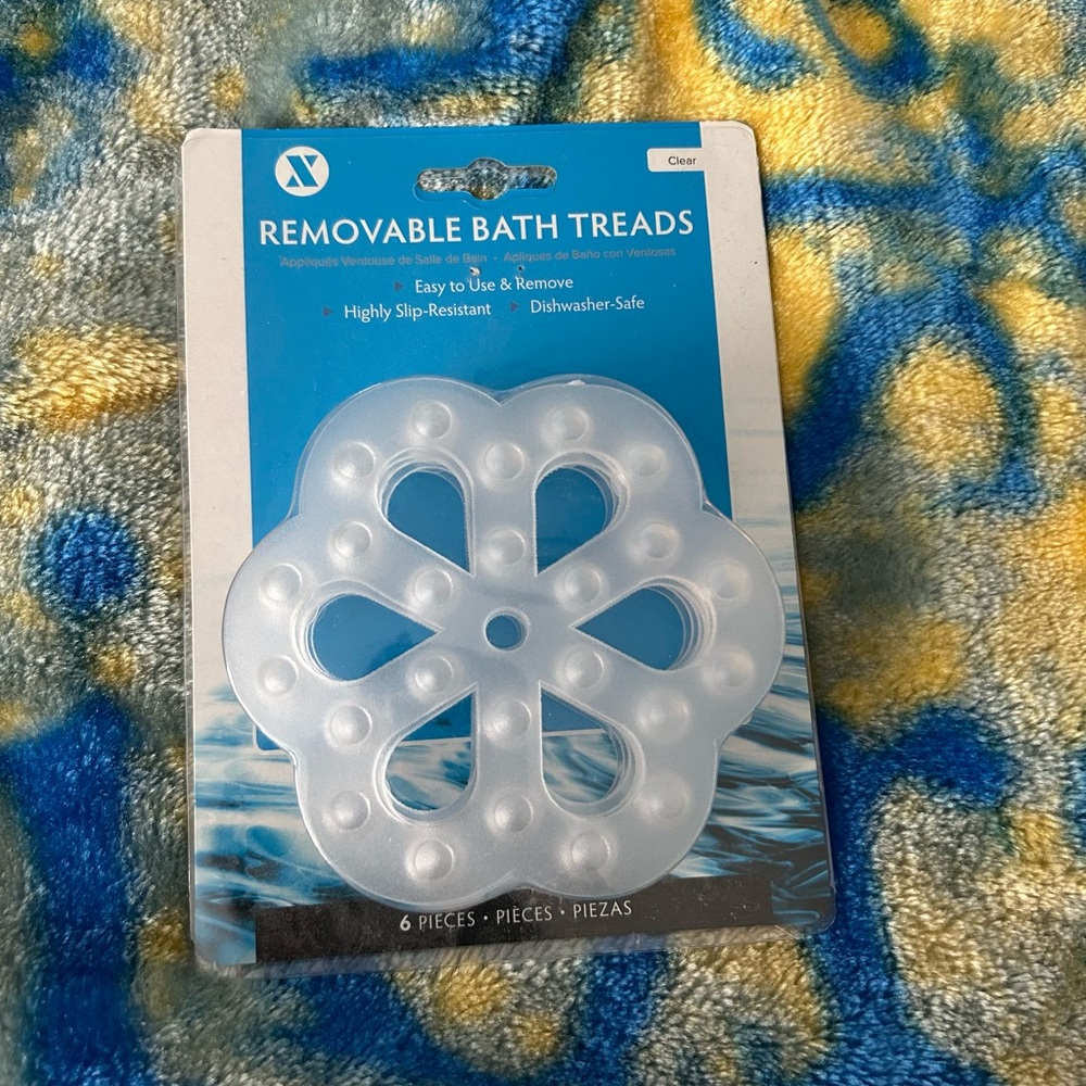 Removable bath treads
